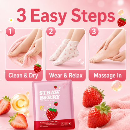 Strawberry + Vitamin C Foot Mask