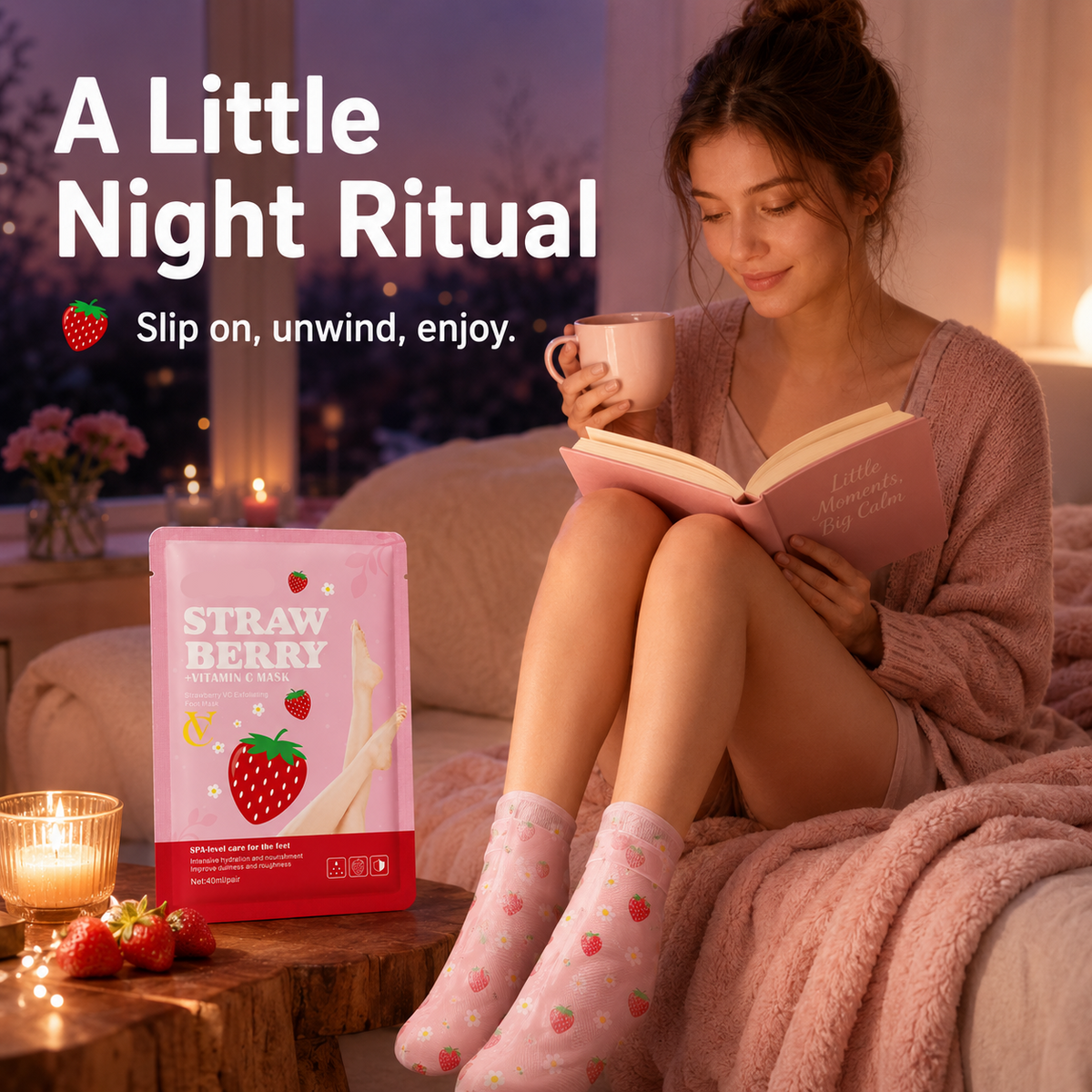 Strawberry + Vitamin C Foot Mask